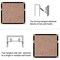 EesTeck 20 Pack D-Ring Steel Picture Hangers Heavy Duty with Screws Picture Frames Double Holes Clasp Picture Hang Solutions, for Hanging Clock Paintings Artwork Picture Frame Hook Photos Mirrors